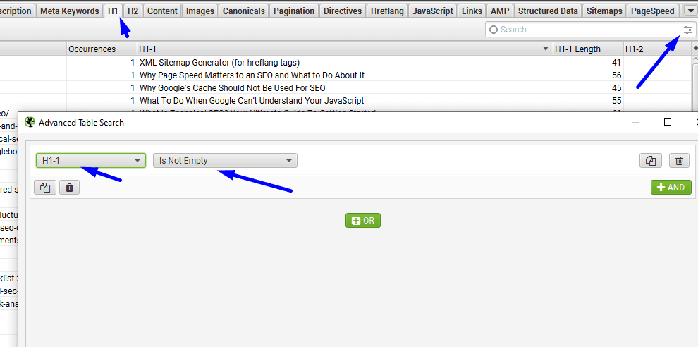 צילום מסך - סקרימנג פרוג פילטור נתונים
