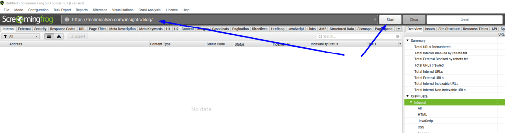 צילום מסך - מתוך Screaming Frog