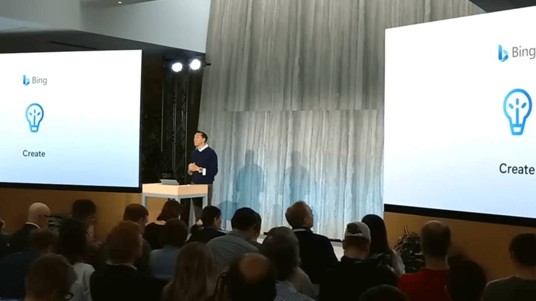 אירוע ההכרזה של מיקרוסופט על Edg ו bing