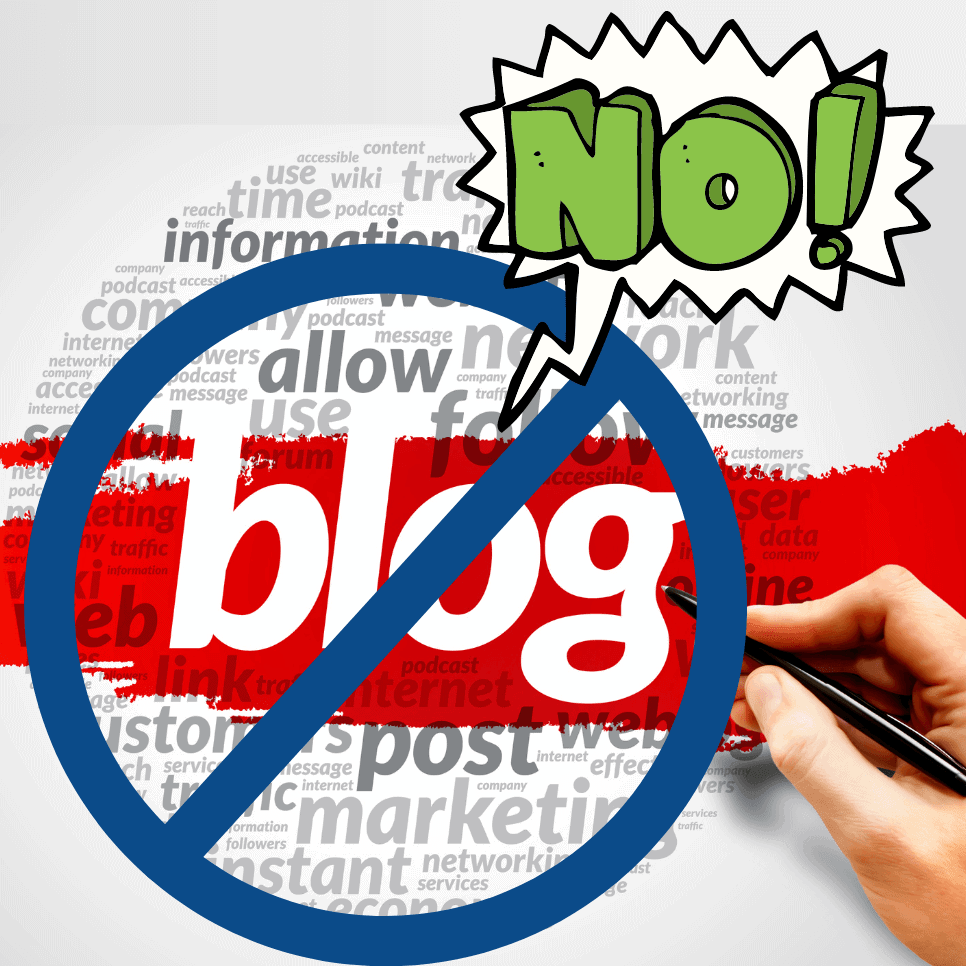 איור האומר NO blog! כתמונה ראית לפוסט היררכיה עמוקה מול בלוג