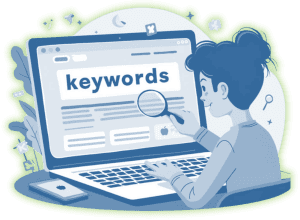 לקוחה מחפשת מילות מפתח מסוימות - Keywords ברשת